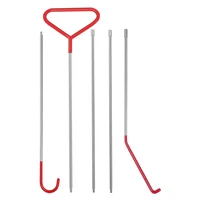 Herramienta de largo alcance de 67 pulgadas, kit de herramientas de emergencia para coche, kit de gancho en J con gancho de tracción, gancho de 5a rueda para vehículo, 1 Juego de kit de herramientas de reparación de automóviles