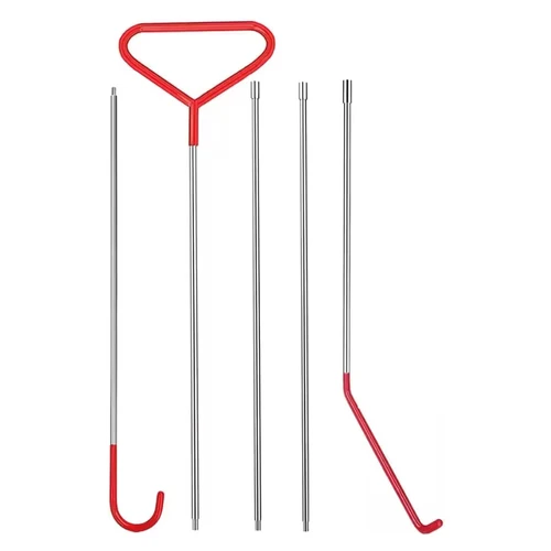 Imagen 1 del producto Herramienta de largo alcance de 67 pulgadas, kit de herramientas de emergencia para coche, kit de gancho en J con gancho de tracción, gancho de 5a rueda para vehículo, 1 Juego de kit de herramientas de reparación de automóviles