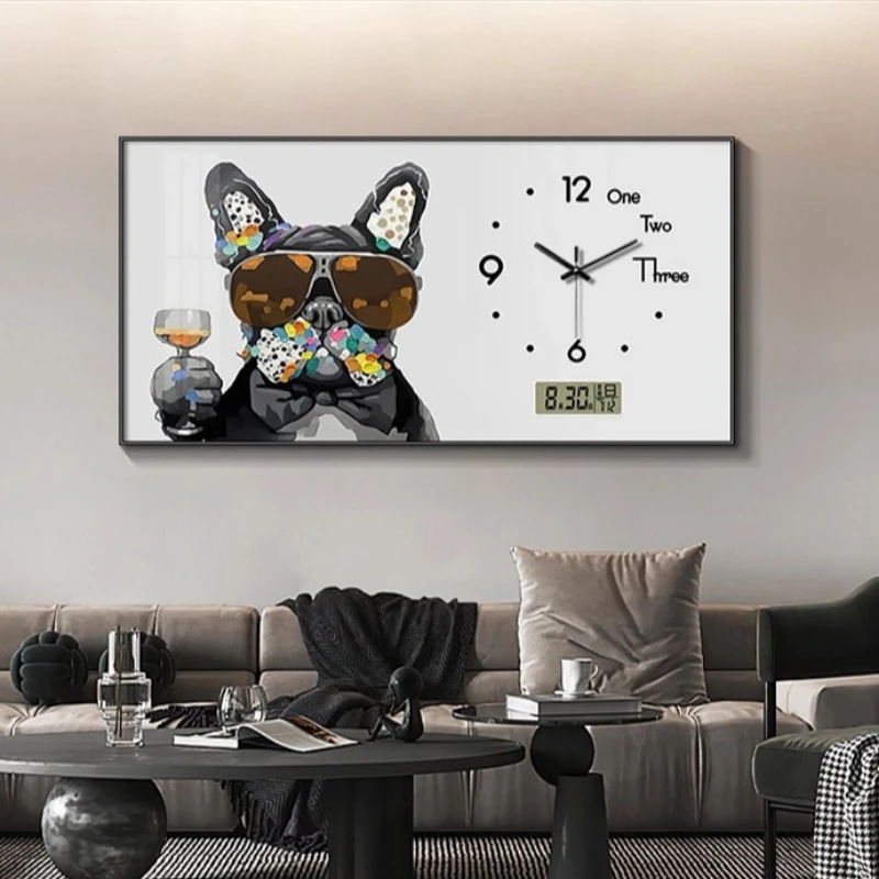 cartoon-dog-creativity-wall-clock-living-room-silent-perpetual-calendar-electron-clock-restaurant-digital-clock-mural-home-decor