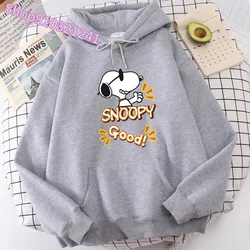 Anime Cute Printed Hoodies Women Cartoon Snoopy Y2k Korean Students Loose Sweatshirt Fashion Sweet Manga Unisex Clothing