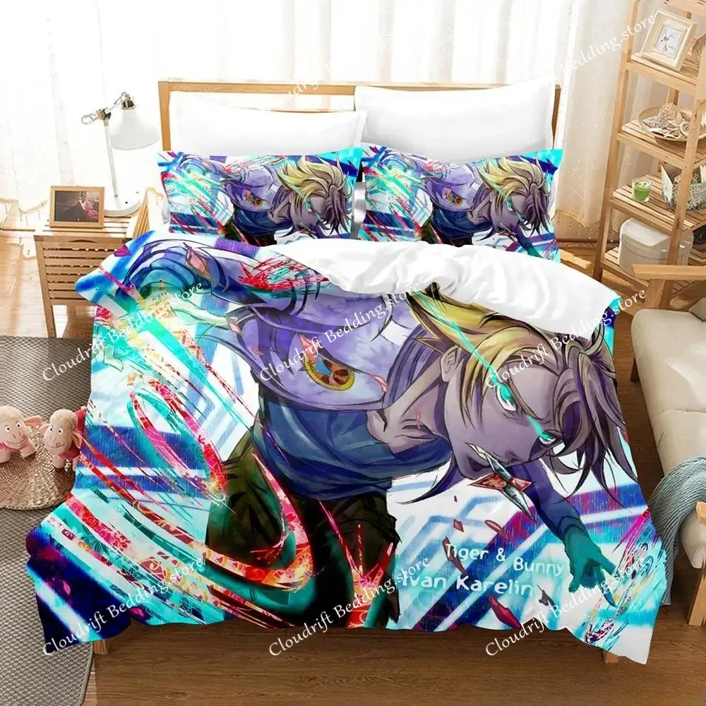 Fashion New 3D Printing Tiger Bunny Bedding Set Cartoon Anime Set Adult Kid Bedroom Duvet Cover Sets Home Textiles