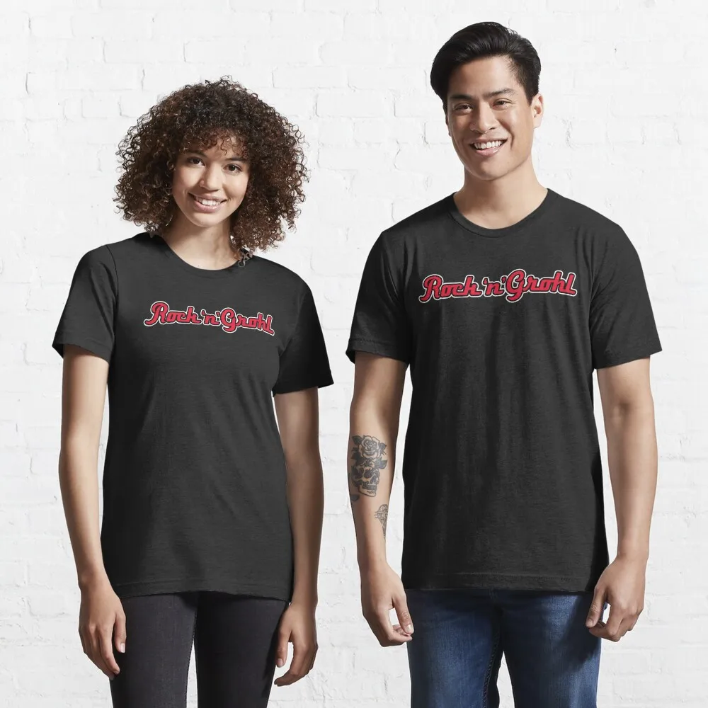 Rock 'n' Grohl Essential T-Shirt For Man Woman Couple Short Summer Tees Casual Cotton New Arrival Fashions Couple's Cloths