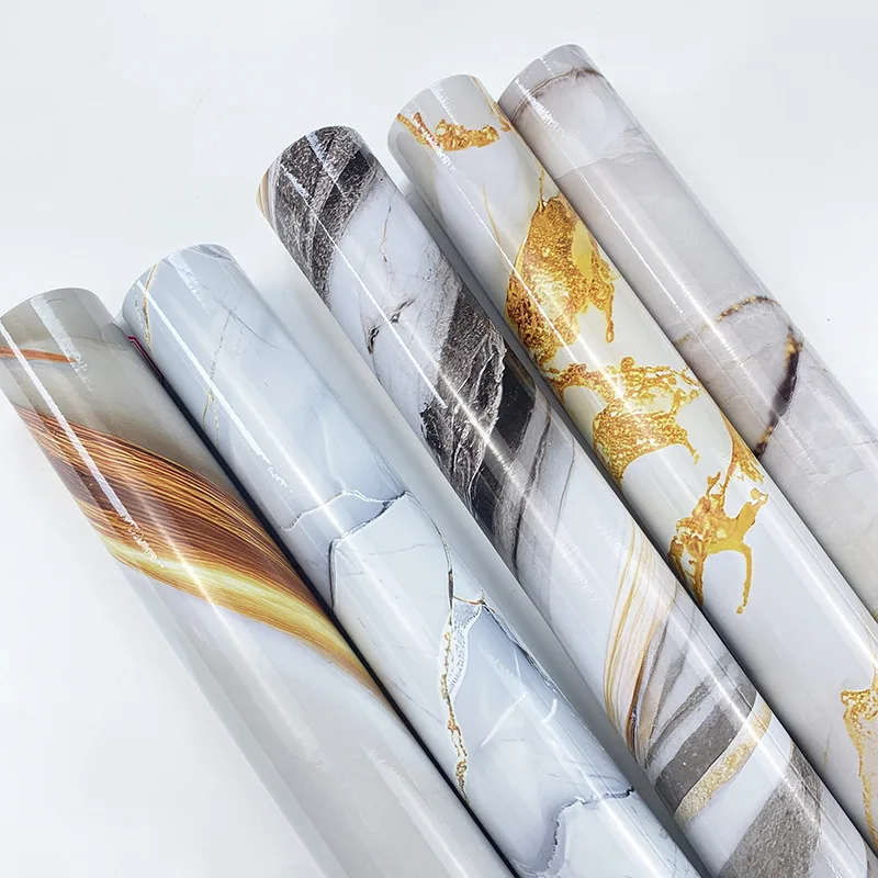Papel tapiz autoadhesivo de mármol de imitación dorado, fondo de sala de estar, cocina, baño, pegatina de pared impermeable, papel tapiz de PVC