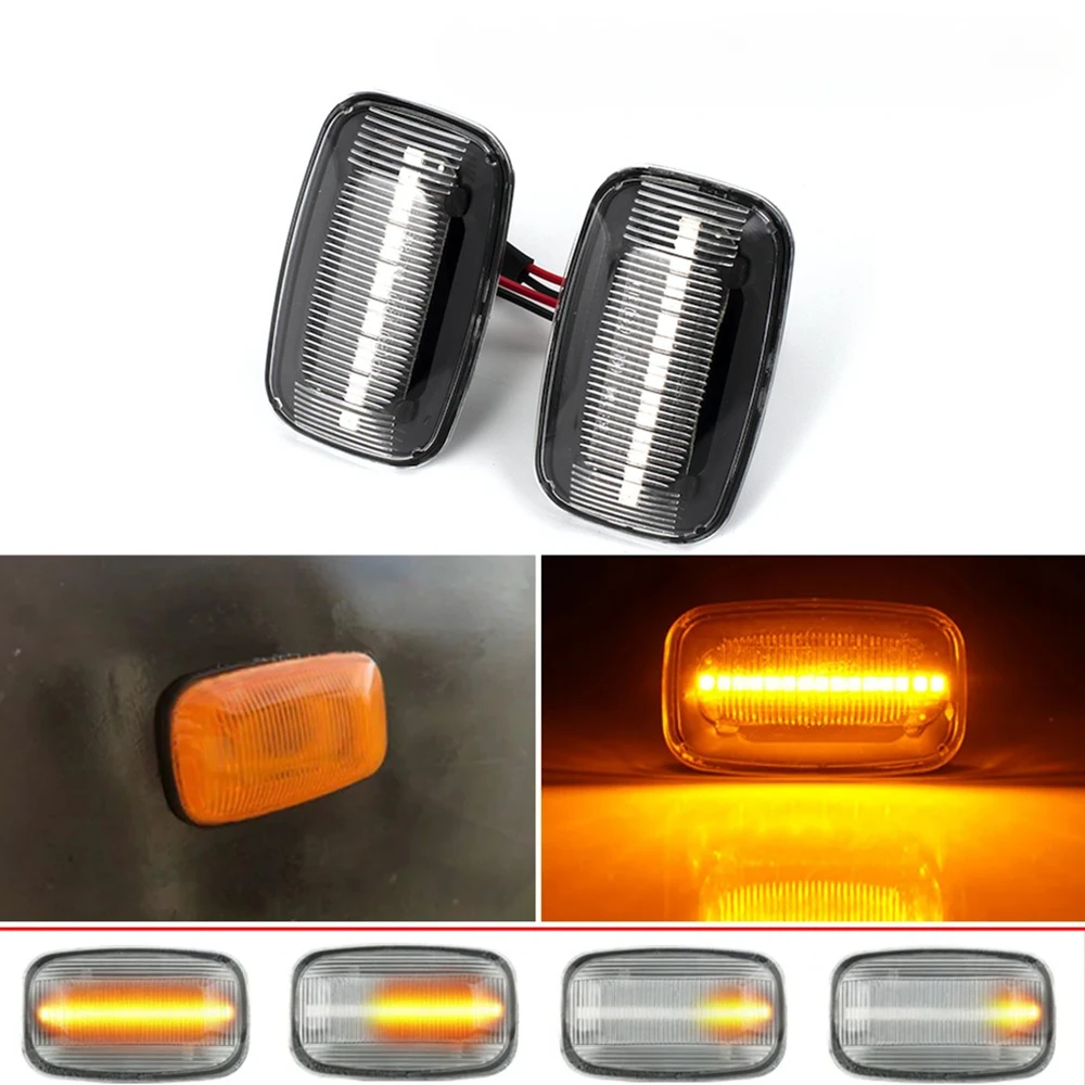 

For Toyota Land cruiser 70 80 100 Series/Hilux Lexus Car Dynamic LED Turn Signal Light Side Marker fender Side Repeater Lights