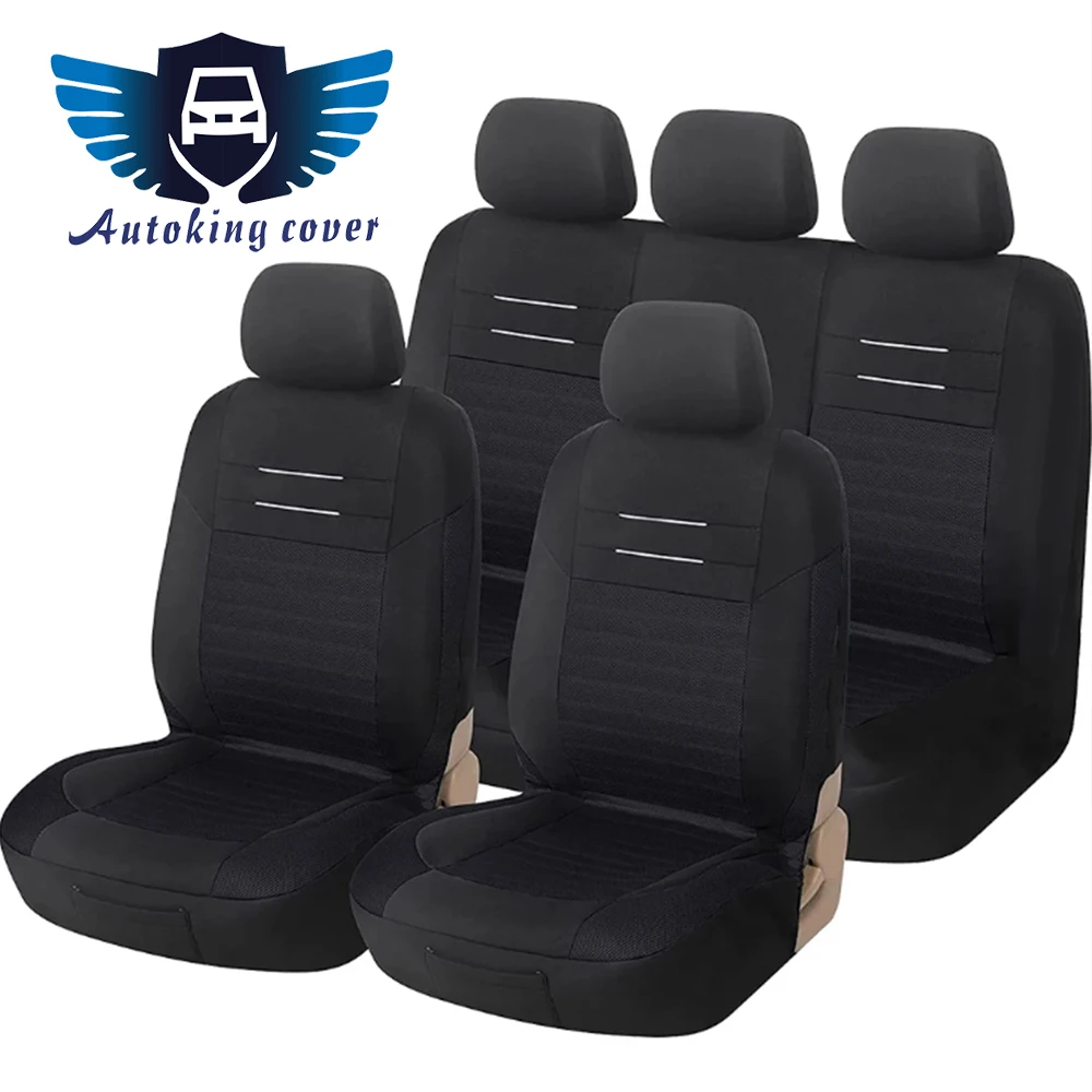 

Autoking Covers Black Universal Breathable Switch Cloth Car Seat Covers Accessories Interior Fit For Most Car Suv Truck Van