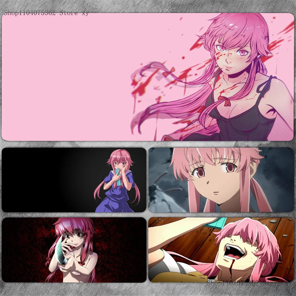 Mirai Nikki Future Diary Gasai Yuno Boy Non-slip Mouse Pad Suitable For Office Computers Laptops E-sports Game Desk Mats XXL