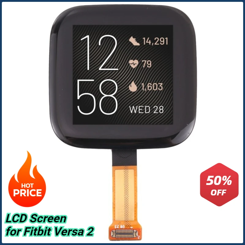 

High Qualty LCD Screen and Digitizer Full Assembly for Fitbit Versa 2