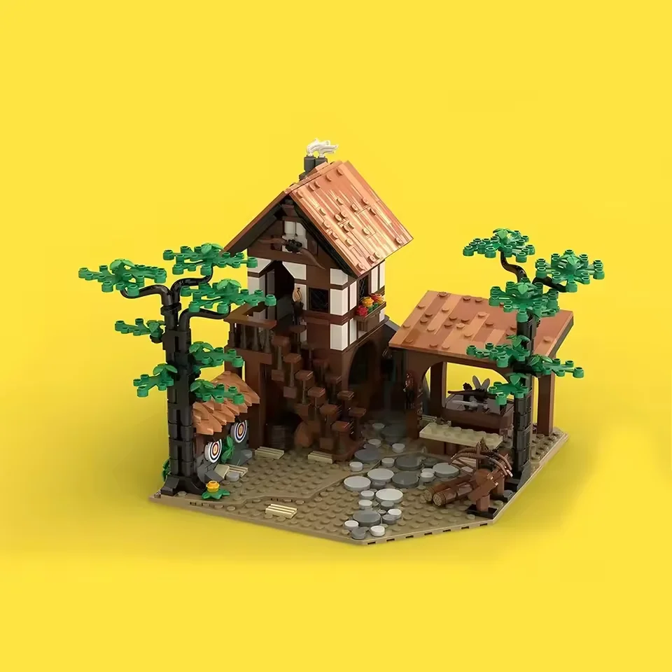 MOC Mittelalterliche Burg Serie Modell Bausteine Kreative Geeignet Für Alle Architektur Enthusiasten Montage Spielzeug Weihnachten Geschenk