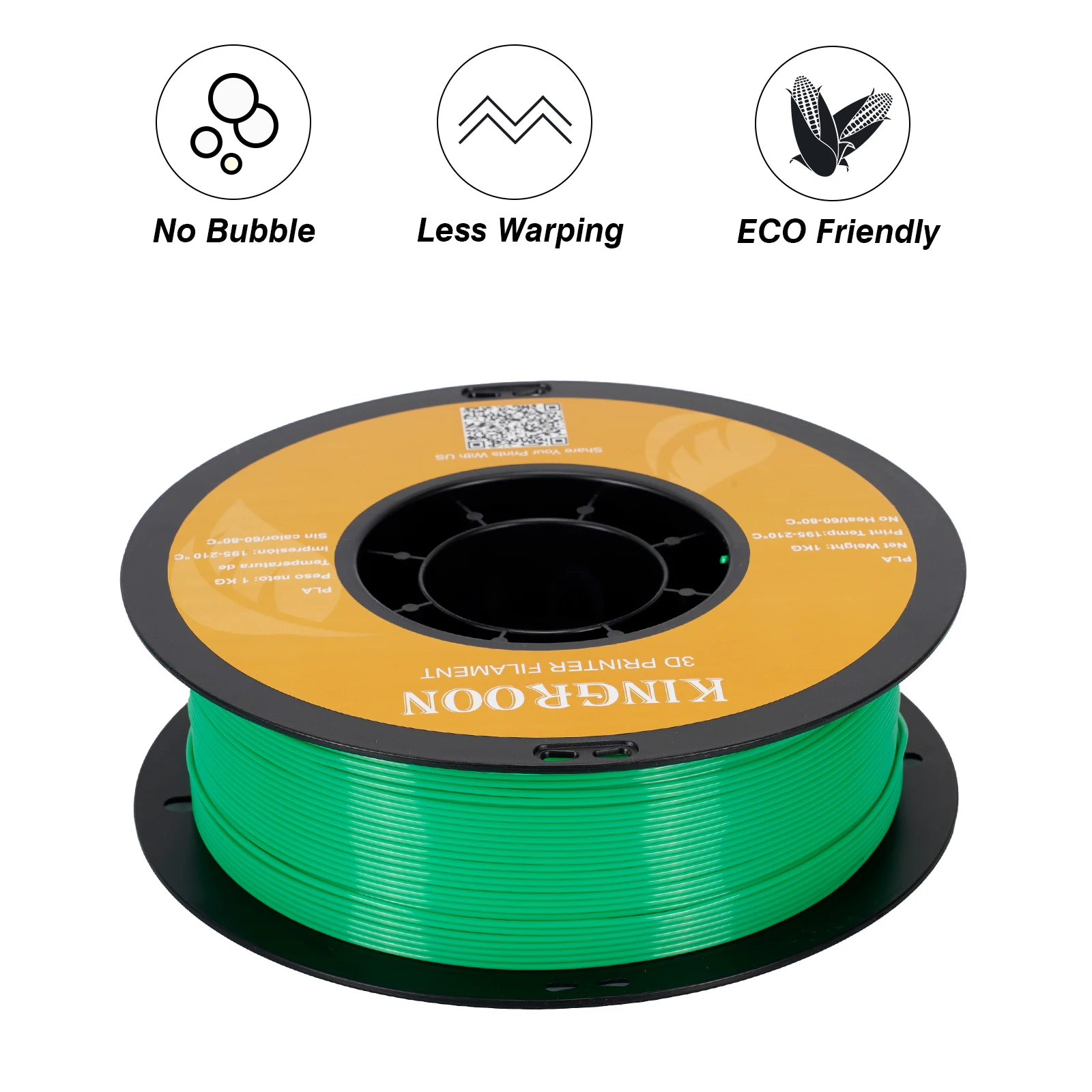 PLA Filament Green 1-12KG Multiple Quantity Combinations 1.75MM Dimensional Accuracy+/-0.03mm 3D Printer Filament