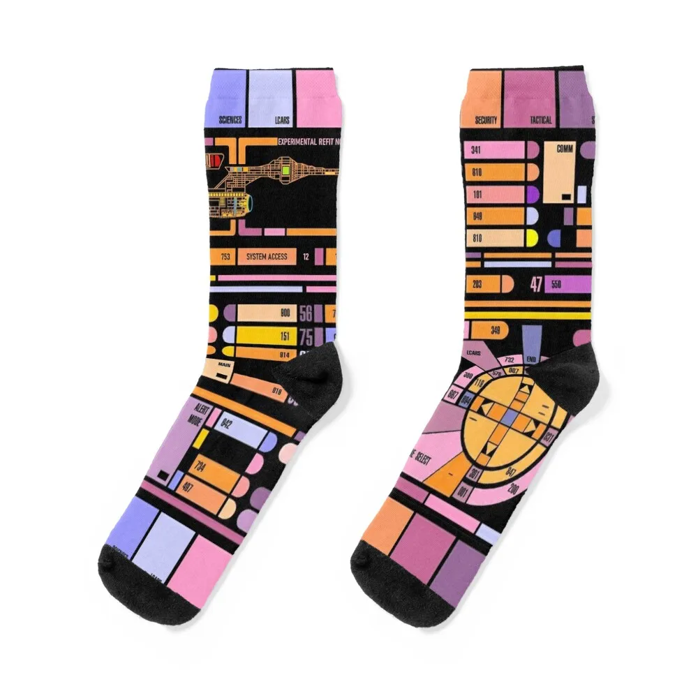 

TNG Interface Space Future Control Panel Socks new year Running christmas stocking Lots Socks Female Men's
