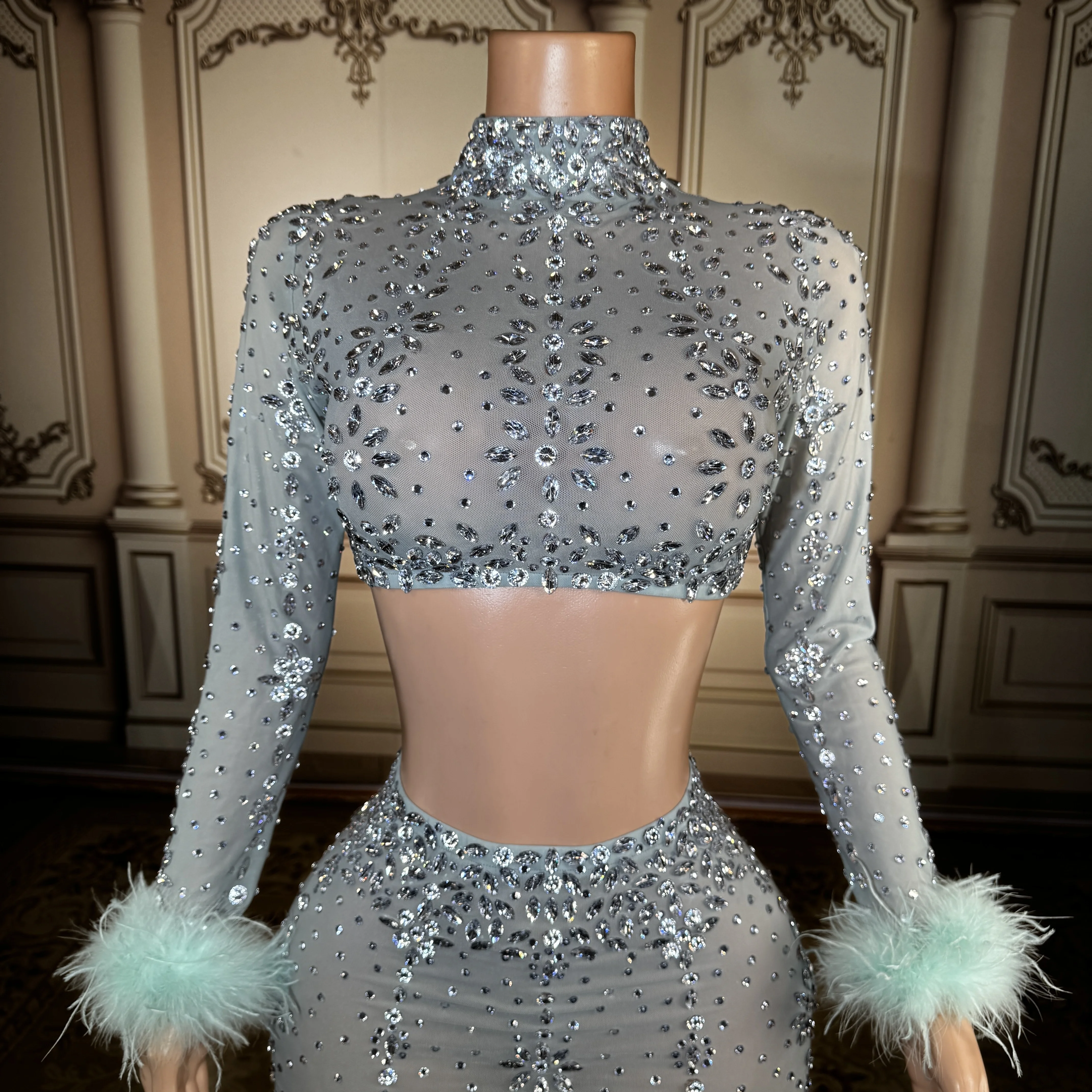 Vestido de duas peças, de alta - Formal Wear Gowns For Women avaliação e preço