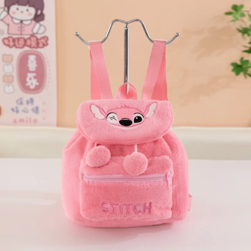 Anime Lilo & Stitch Plush Backpack Cartoon Angel Highly Attractive Shoulders Bag Portable Large Capacity Student Schoolbag Gifts