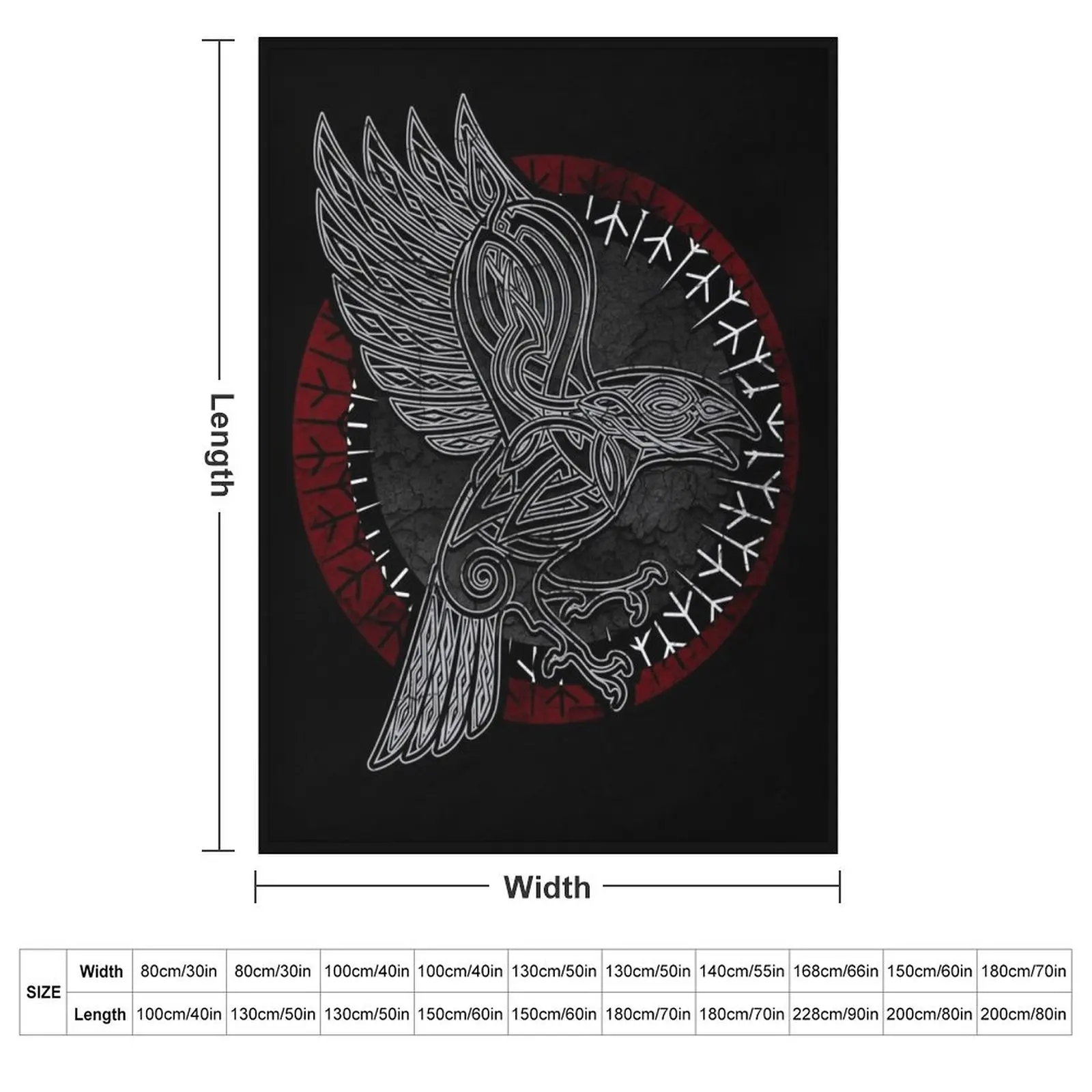 Viking raven Hugin Munin Throw Blanket Travel Hairys Sofas Decorative Sofa For Baby Baby Blankets