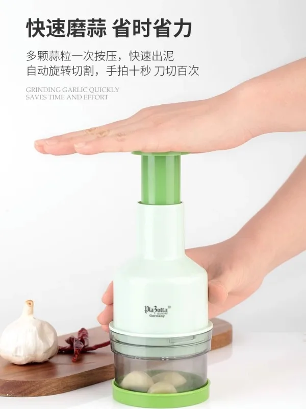 German Plazotta Multi functional Stainless Steel Garlic Masher Rotating Household Kitchen Large Capacity Garlic Cutting Tool