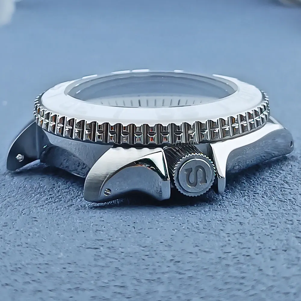 SKX 007 Dome Crystal Waterproof Case 316L Stainless Steel Sapphire Glass Transparent Bottom Cover FIT NH34 NH35 NH36 Movement