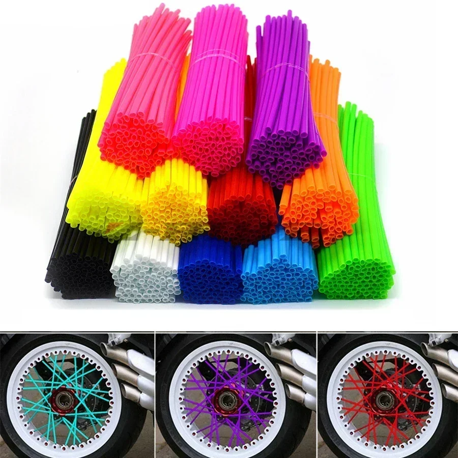 Motorcycle cross-country bike modification accessories, off-road bike wire casing, mountain bike colorful decorative spoke cover view 3