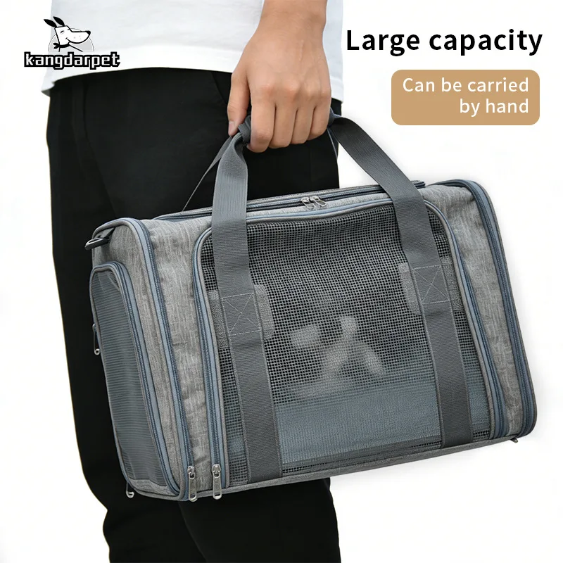 Portable Cat Carrier Bag for Cats Small Dogs Breathable Mesh Pet Travel Bag Large Capacity Cat Bag Shoulder Tote Pet Carrier Out