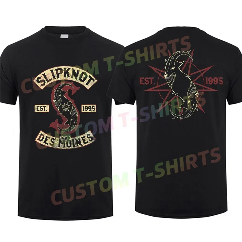 

Men T Shirt Casual Iowa Des Moines T-Shirt Black By Slipknots Graphic Summer Short Sleeves 100% Cotton S-3XL Cool Tee