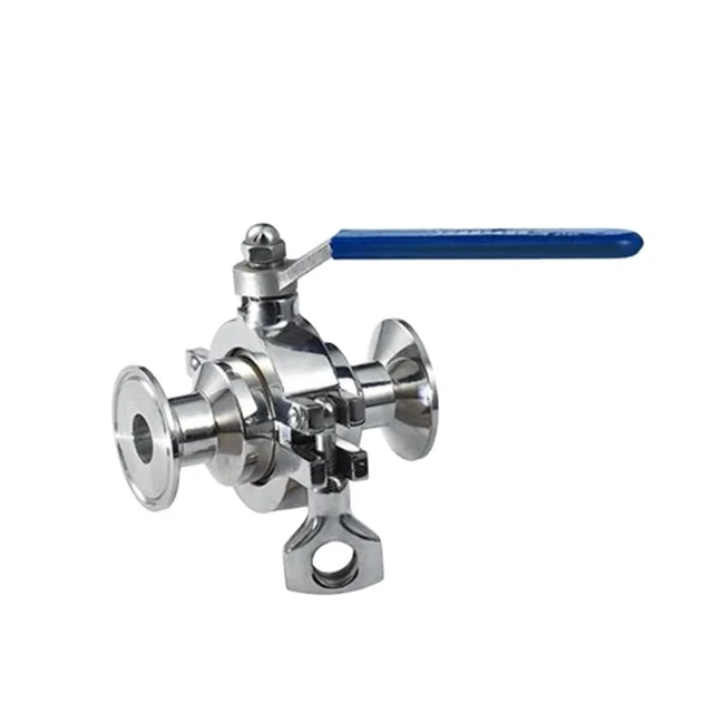 Sanitary Stainless Steel Middle Clamp Non-retention Ball Valve