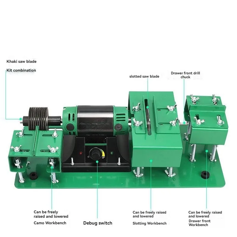 DIY Mini Cutter, Mortising Machine, Table Saw, Riveting Machine，for Making Mortise-and-Tenon Joints