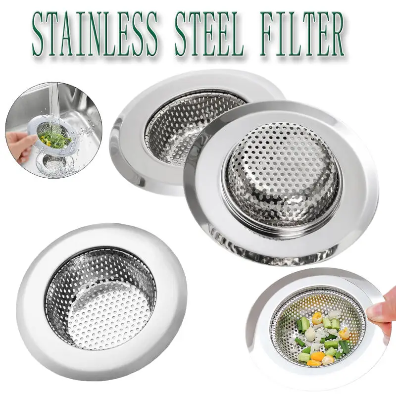 

Kitchen Sink Filter Stainless Steel Mesh Sink Strainer Filter Sewer Mesh Strainers Bathroom Sink Strainer Drain Hole Filter