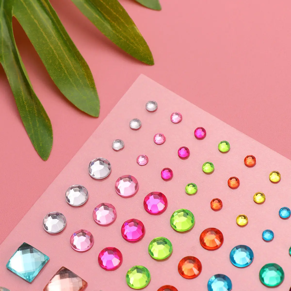 5Sheets Rhinestone Stickers for Crafts Self-Adhesive Acrylic Crystal Gems Assorted Shapes Water Drop Heart Square Round Oval