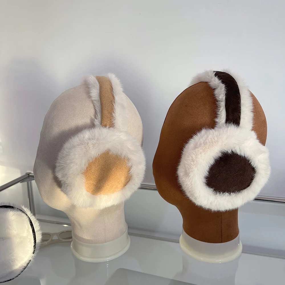 Plush Earmuffs Warmer Foldable Soft Ear Cover for Women Men Winter Earflap Outdoor Cold Protection Ear Pads Ear-Muffs Ear Cover