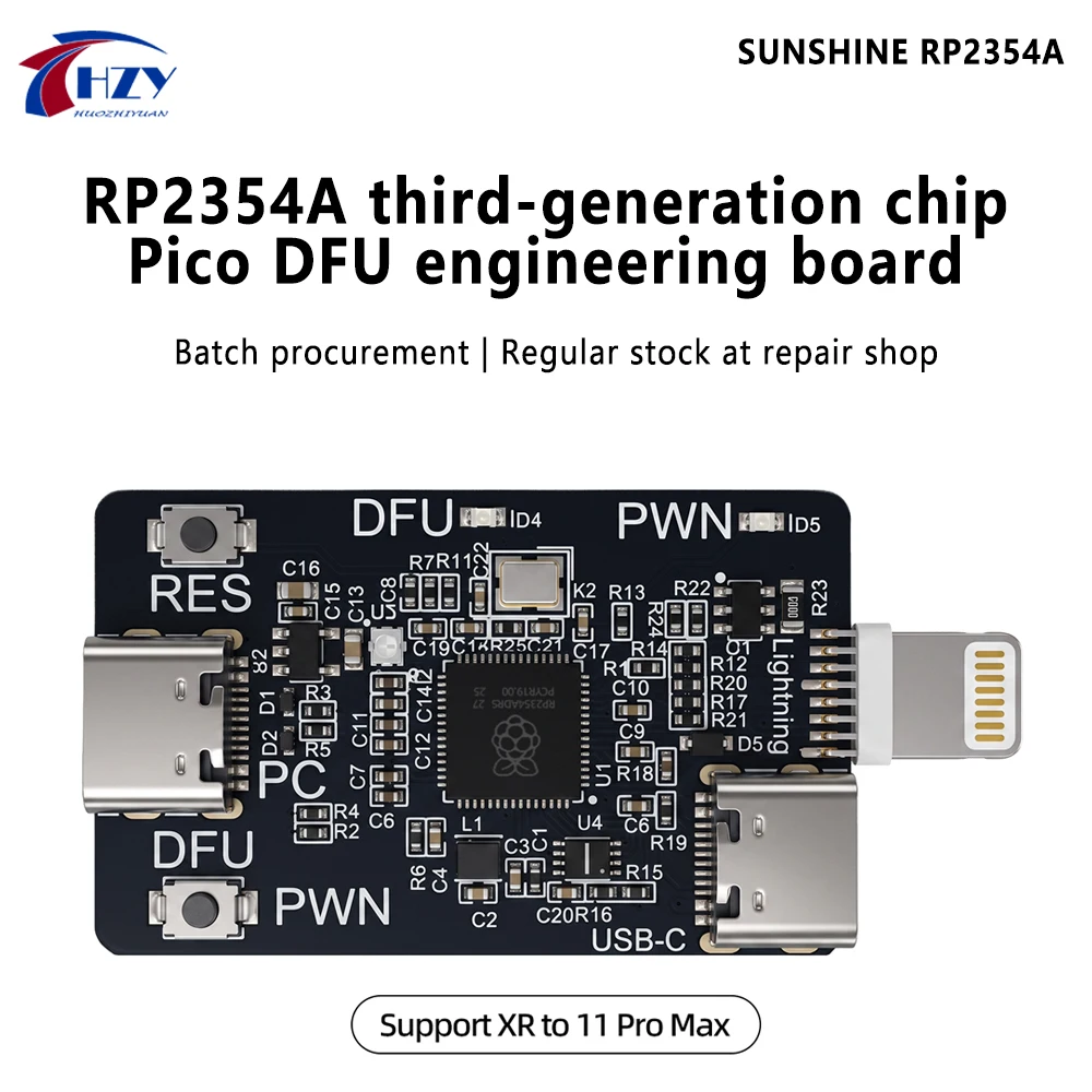 SUNSHINE RP2354A Pico DFU Engineering Board 3rd Gen Chip One-Click DFU PWN Recover Mode for iPhone XR-11PM and iPad Repair Tool
