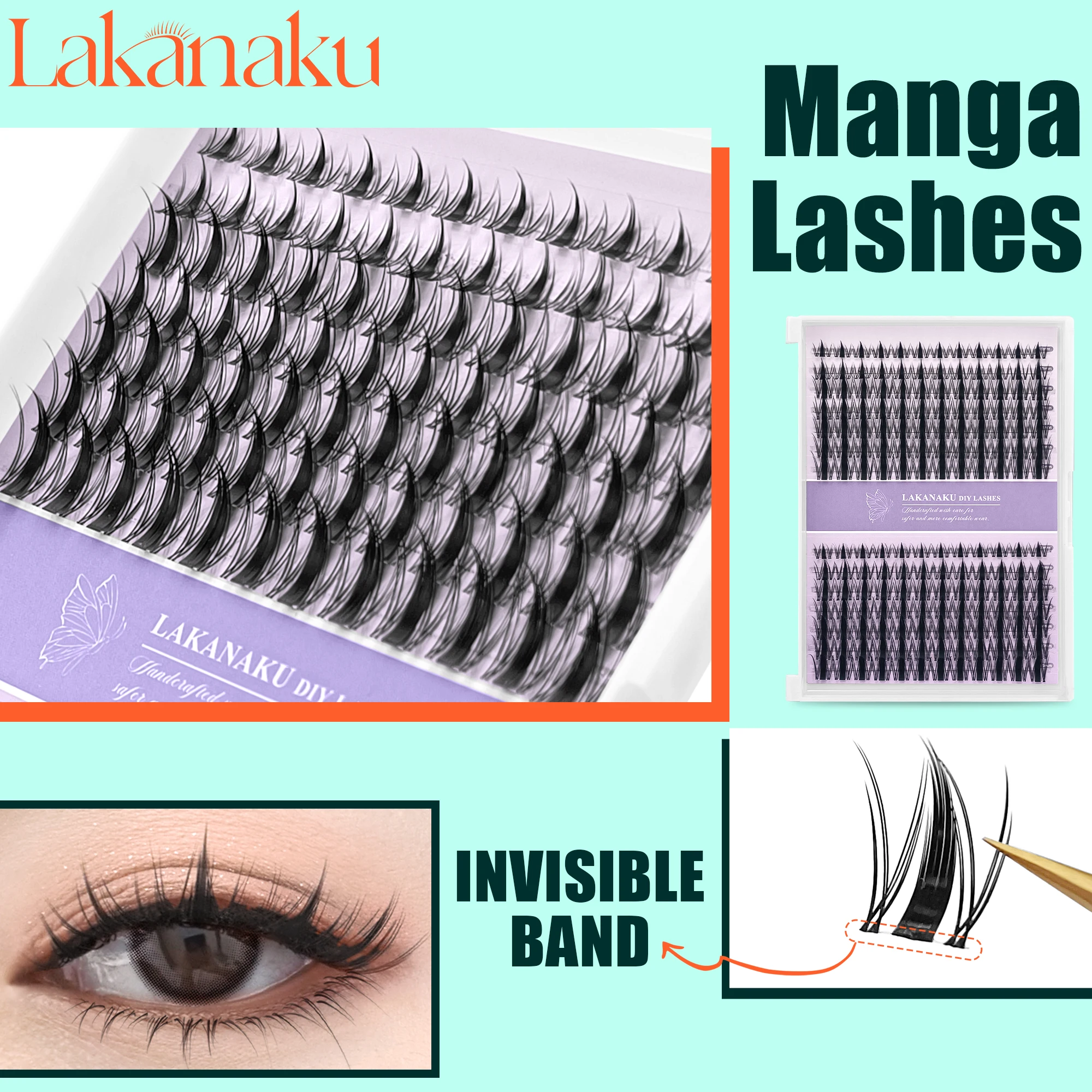 640 ชิ้น 80D 100D Pestañas Racimo Postizas Natura Cluster Lashes Fox Manhua Eyelash Cluster มังงะ Fluffy Diy Lash กลุ่มหนังสือ