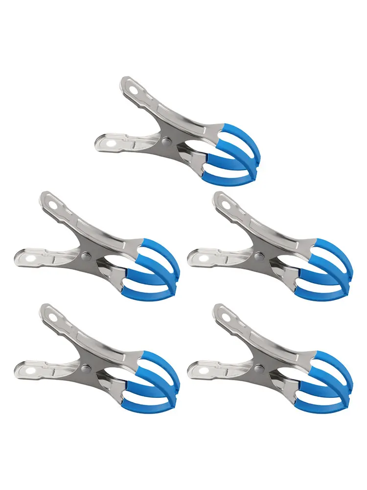 5pcs Pool Cover Clamping Clamp Heavy-Duty Metal Clips For Drying Clothes,Sealing Snack Bags Secure Covers & Versatile Use