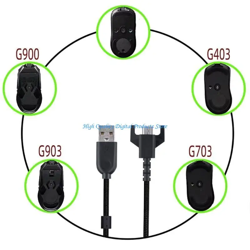

U2JE USB Cable Mice Data Line for GPRO/GPW/G900/GPX/G903/G403/G703 Mouse Wire