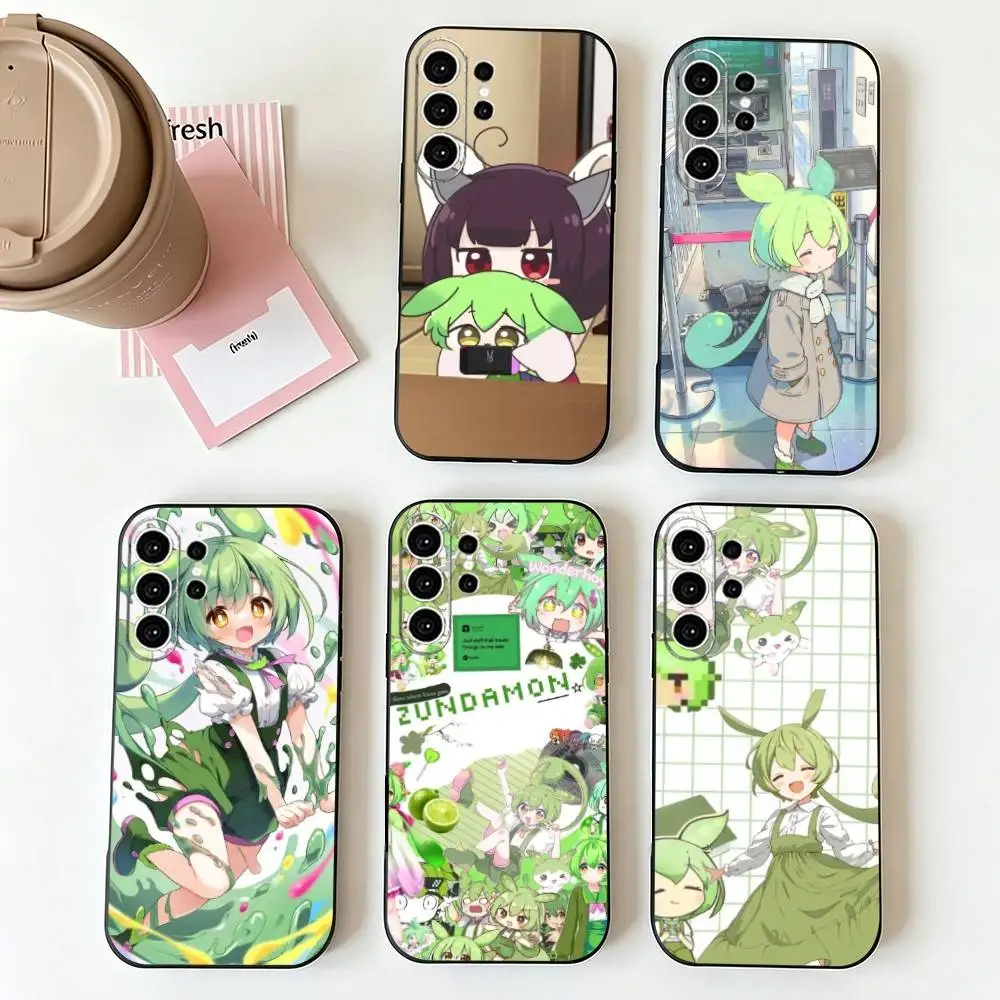 Zundamon  Phone Case For Samsung S26,S25,S24,S23,S22,S21,S30,Ultra,Plus,Fe,Soft Silicone Black Cover