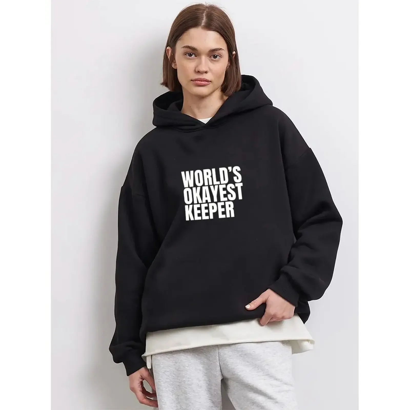 

Casual Pullover Women Hoodie Daily Home Polyester Fabric Printed Pattern Hooded Design Regular Length For Women