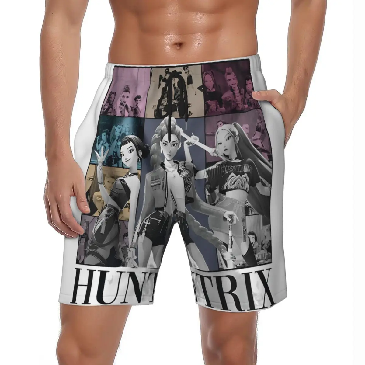 

Охотники на демонов, шорты для анимации, летние охотничьи музыкальные спортивные шорты для серфинга, пляжные шорты, мужские дышащие плавки большого размера