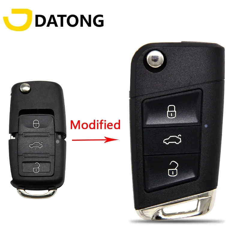 

Datong World Car Remote Key Shell Case For VW Volkswagen Golf Polo Passat MK5 Beetle Touran Jetta Seat Modified Flip