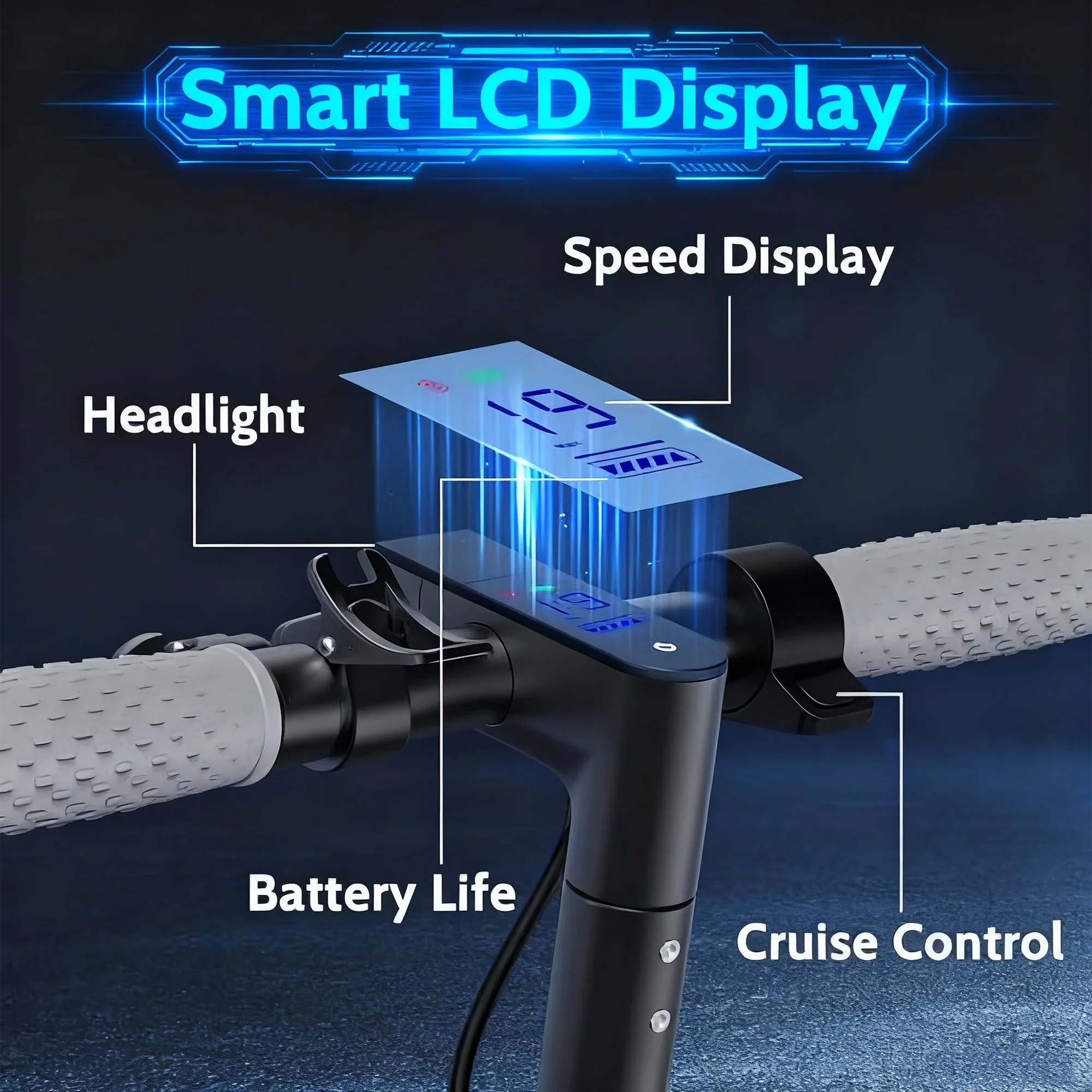2026 LADPED LP60 Electric Scooter 350W Max 19mph Speed 8.5inch Tire Folding Design with 16 Miles Range for Adult Urban Commuting