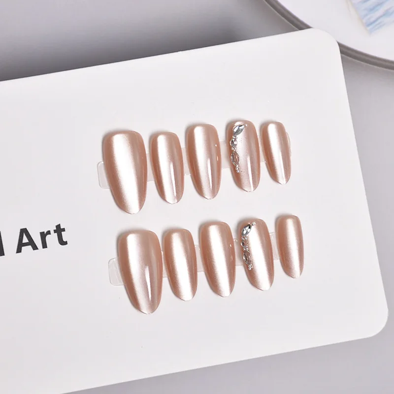 2025 10Pcs New Glass Rhinestone Manicure Press On Nails Rhinestone Charms