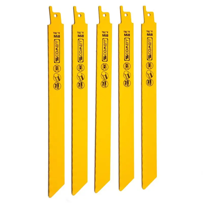 

10PCS HSS Bimetallic 9" inch 0.92mm Thick 18TPI Demolition Sabre Reciprocating Saw Blades DIY Tools For Cutting Soft Metal Steel