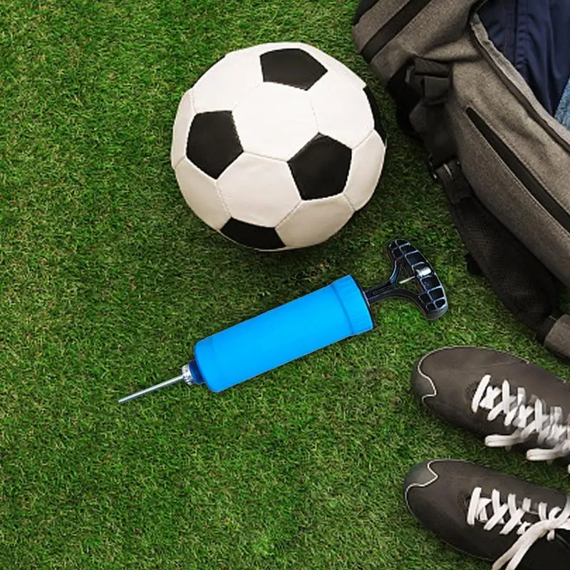 Soccer Ball Pump Portable Sports Ball Hand Pump Wear-Resistant Volleyball Hand Pump Blue Air Pump For Pickleball Soccer