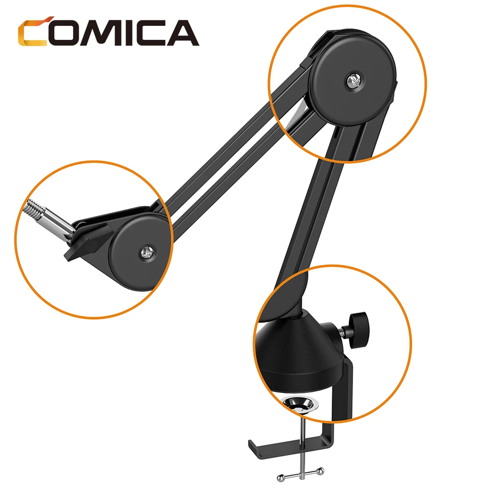 Comica MS1 Adjustable Suspension Boom Mic Stand for Vlog Cameras And Other Devices Live Recording Camera Microphone Bracket