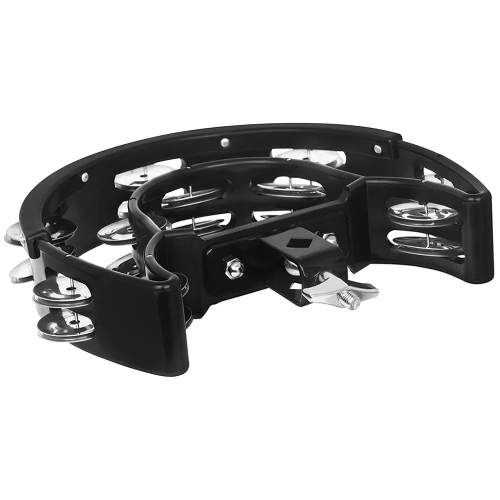 

Tambourine Hand Bell Double Row Sturdy Percussion Instrument Portable Music For Party Kids Beginners Jingle Bells