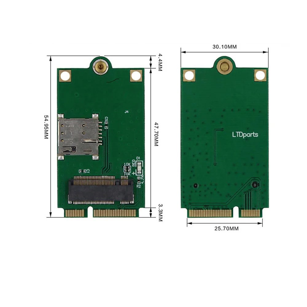 M.2 to Mini Pcie Adapter with SIM card slot for Quectel EM160R-GL EM120R-GL EM12-G EM06-E ME06-A EM7565 L850-GL L860-GL Modem