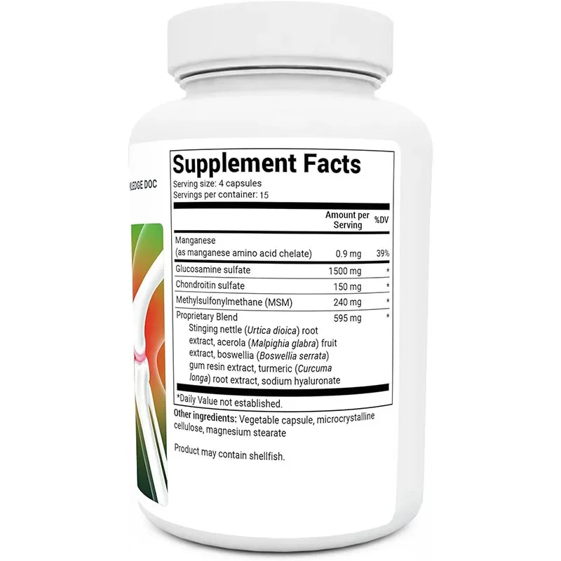 Glucosamine Chondroitin Msm Turmeric And Frankincense - Capsules Containing 1500 Milligrams Of Glucosamine Sulfate