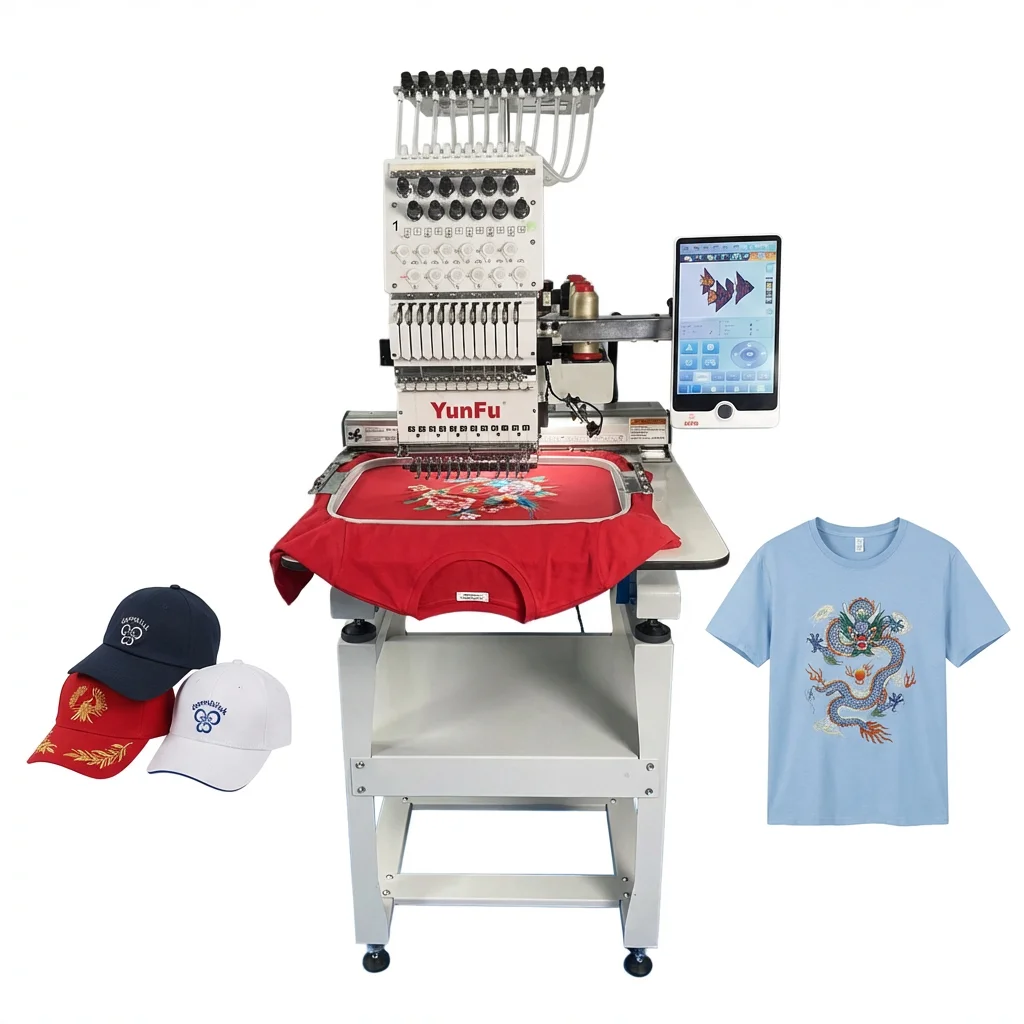 High Production Single Head Chenille Embroidery Machine with 15 Needles Automatic Computerized Bead Embroidery Machine