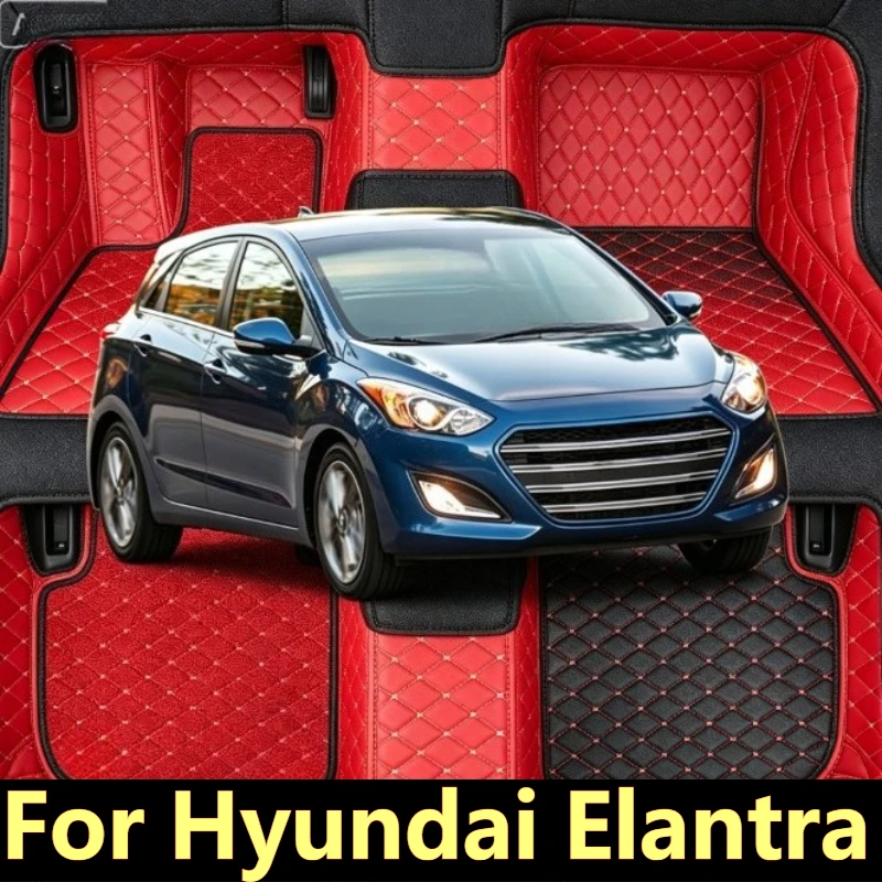 Custom Car Floor Mats For Hyundai Elantra GT EV 2000-2026 PU Auto Boot Floor Liners Accessoire voiture Interior Accessories Pads