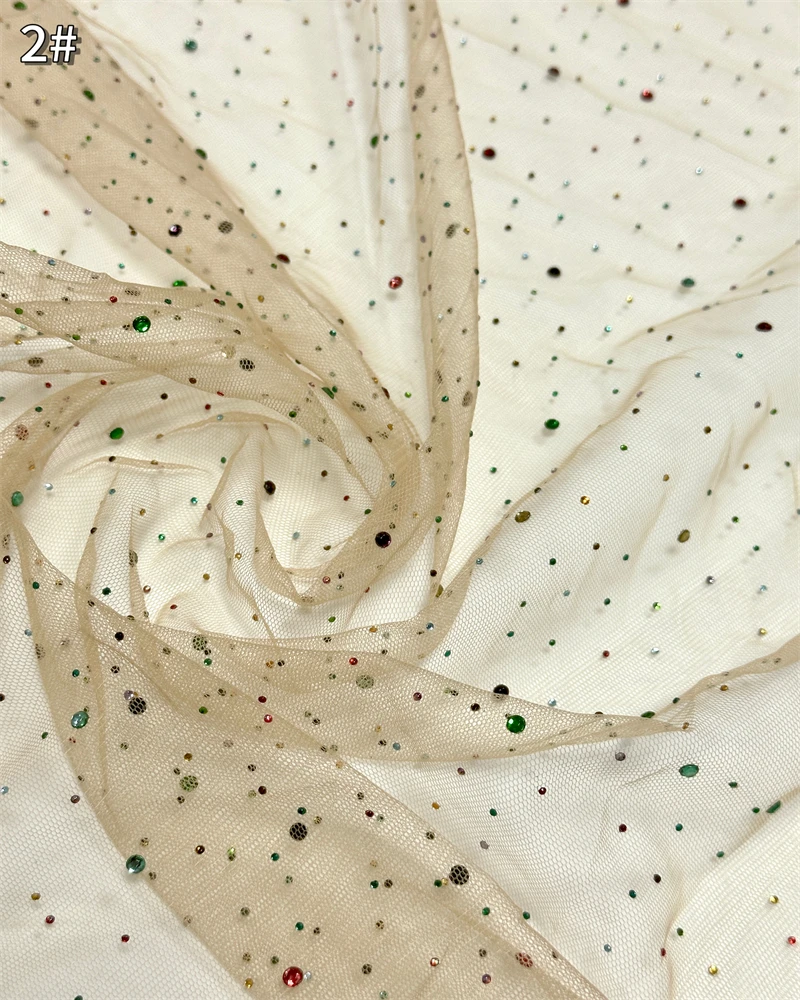 Delicaat Chantilly-kant met pailletten Glanzende meisjesdameskostuum naaikant voor kleding