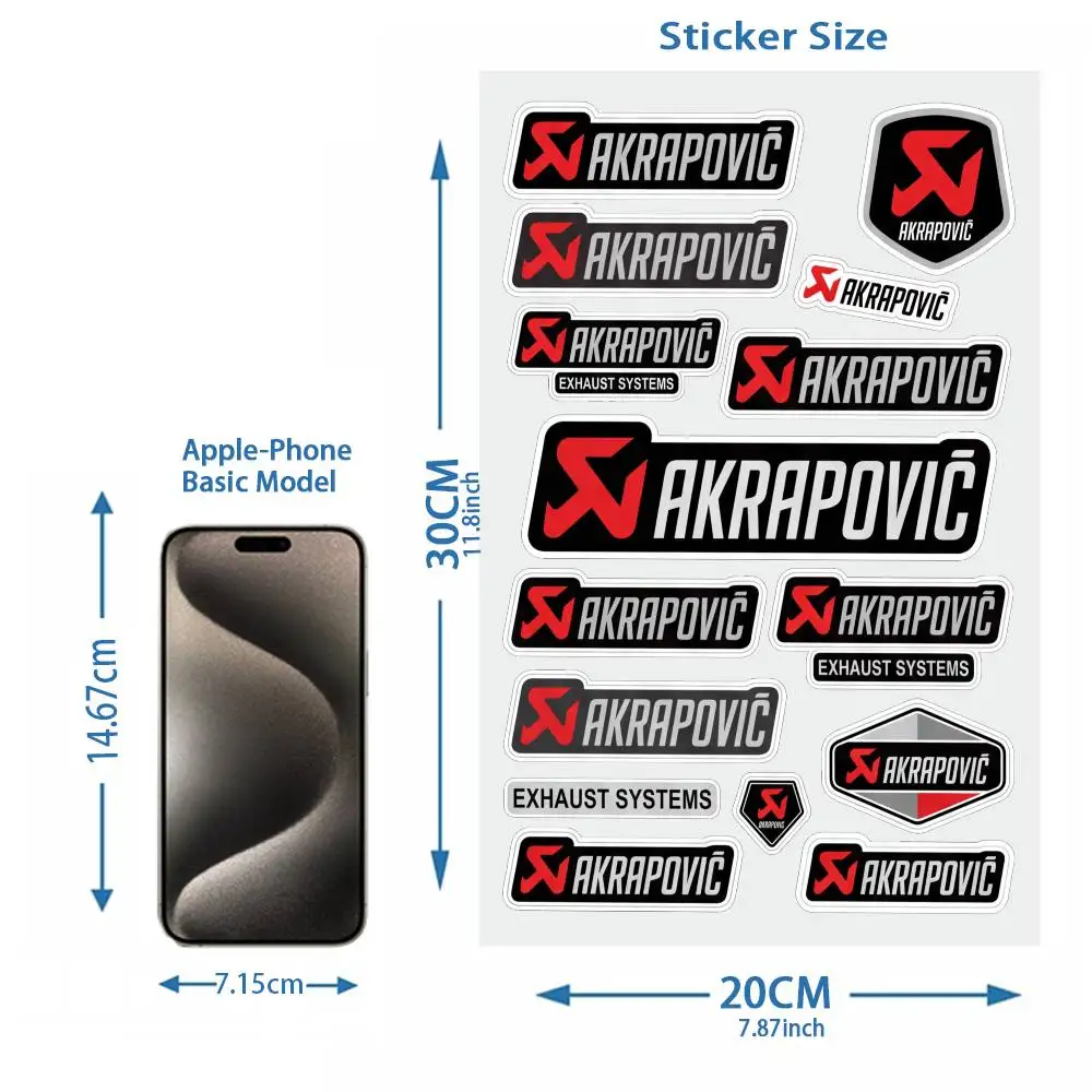 Exhausts AK-RapoviC off-roads racing For Helmet Reflective Sticker Set Safety Decal for Motorcycle Bike Car High Intensity Glow