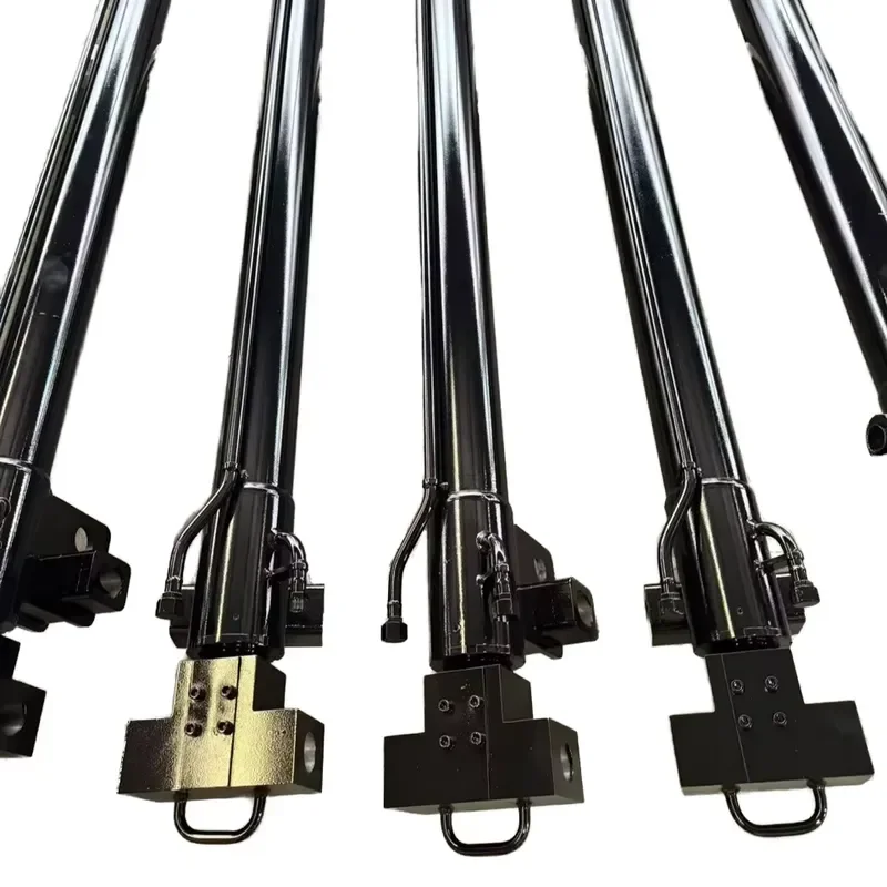Customizable Double Acting Steel Long-Stroke Hydraulic Cylinder Hard Chrome Plated Surface Integrated Valve Block Rod Head 1