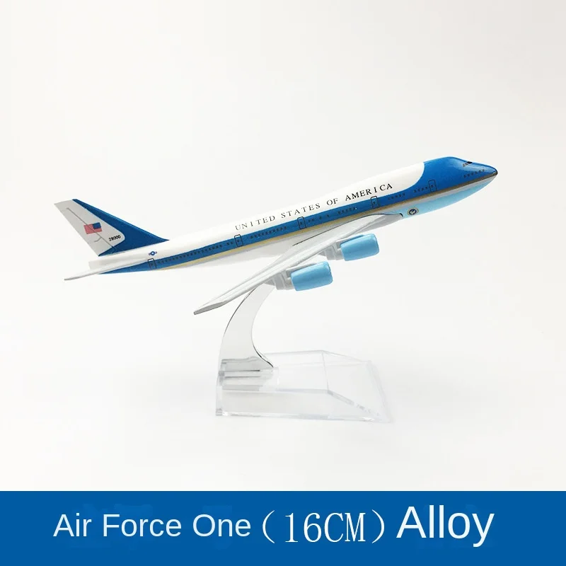 16cm Aircraft Alloy Aircraft Model American Air Force One Sound 747 Factory Direct Sales Home Decoration Kids Gift Collection