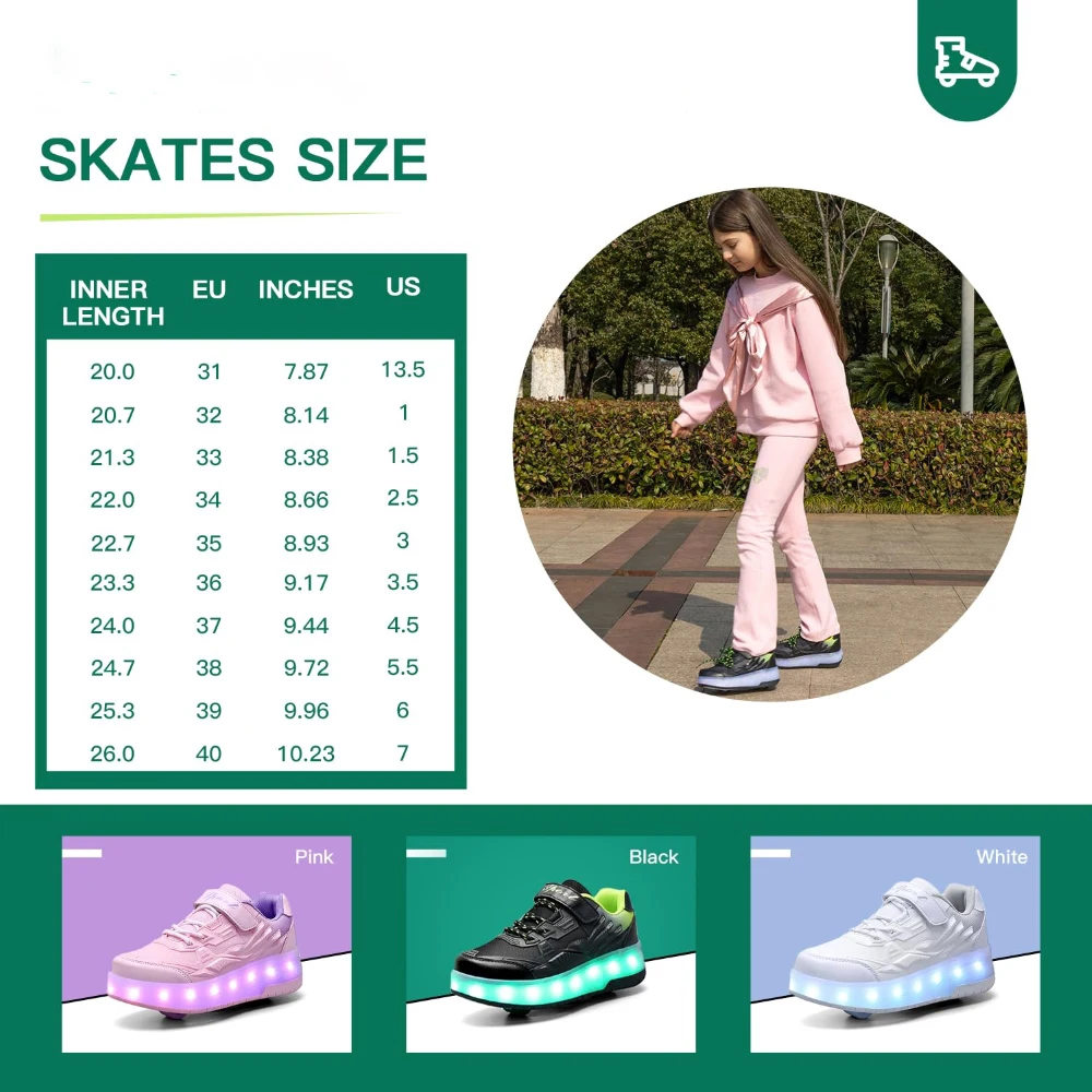 Kids 2 Wheels Shoes Deform Sneakers Child Roller Skates Outdoor Indoor Skating Parkour Runaway Detachable Breathable Skate Shoes